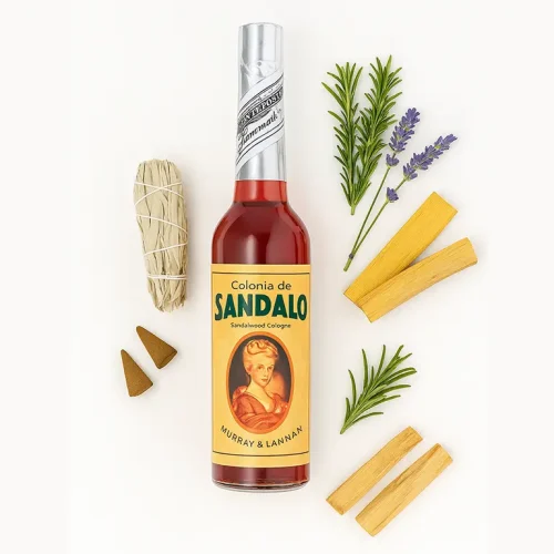 Vue aérienne d’Agua de Sándalo avec encens et palo santo